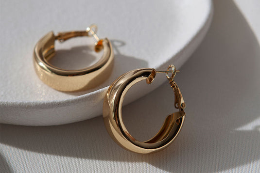 Gold Earrings with Jeans