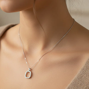 Amorile thin silver pendant