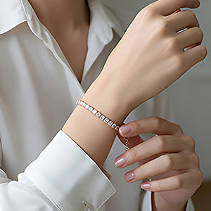 Rose Crystal Golden Bracelet