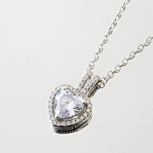 Silver Sparkling Heart Pendant