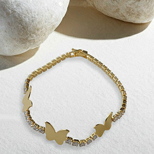 Flutter Wings Golden Bracelet