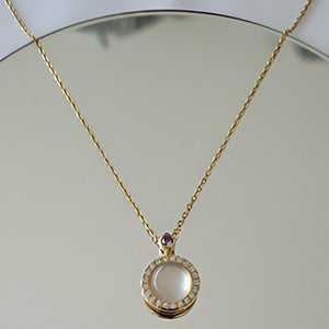 White orbit whirl Pendant