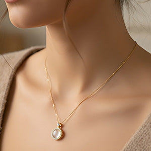 White orbit whirl Pendant