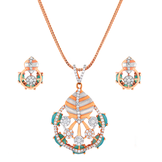 Rose gold eternal bloom necklace Set