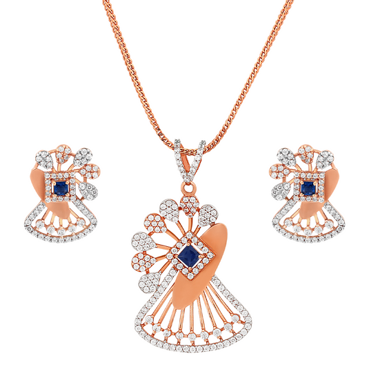 Rose gold Serenity Charm Necklace Set