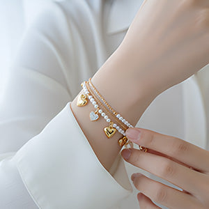 Heart Strings Gem Bracelet