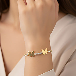 Flutter Wings Golden Bracelet