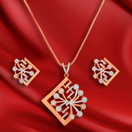 Rose gold classic love necklace Set