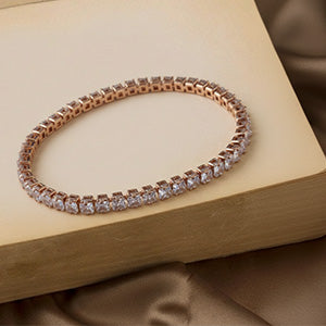 Rose Crystal Golden Bracelet