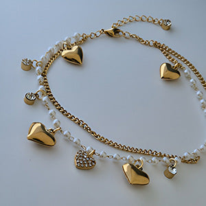 Heart Strings Gem Bracelet